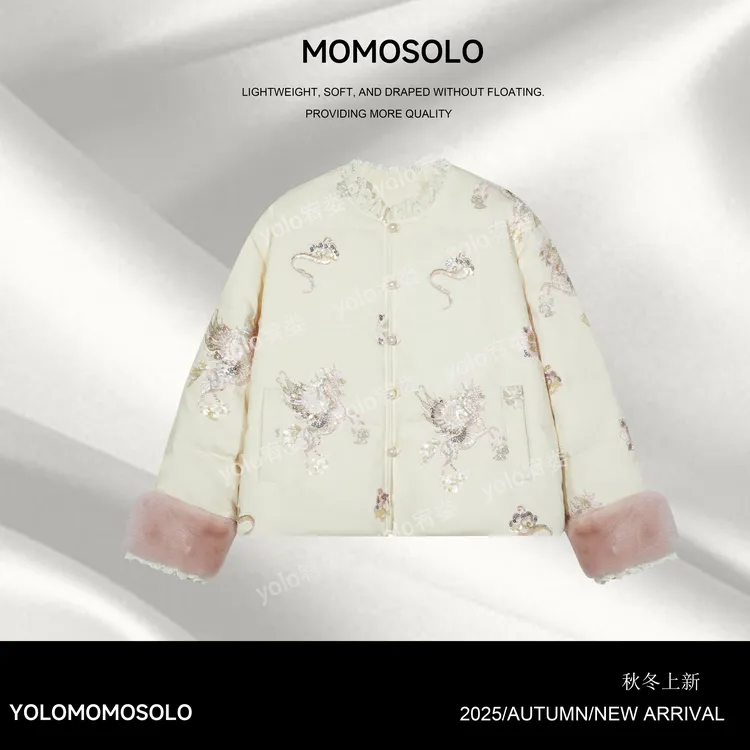 •以梦为马•2025冬“獭兔毛➕90白鹅绒水溶蕾丝马年定制鹅绒服259536