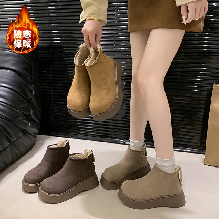 厚底勃肯短靴女2025年新款复古平底小短靴爆款鞋子女款秋冬X-6