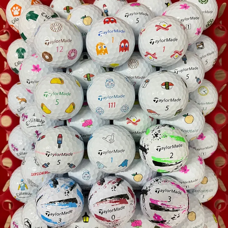 泰勒梅五层印花特别图案高尔夫球下场比赛专用球泰勒梅限量款花球