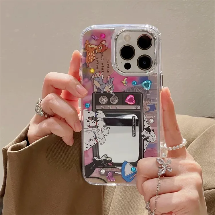 七壳子梅花鹿适用于苹果15手机壳1413ProMax可爱iPhone12软16
