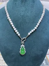 合金吊坠 深海珍玉项链 XT