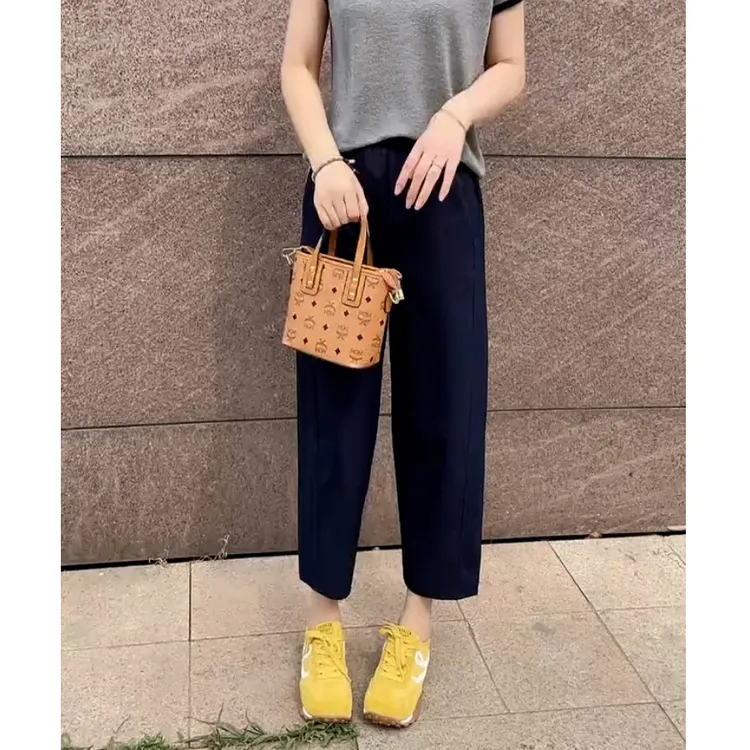 速干运动裤女2025新款夏季薄款透气小个子休闲百搭九分老爹萝卜裤