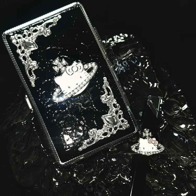 手作高颜值kitty土星金属小细条打火机适合男女送礼创意