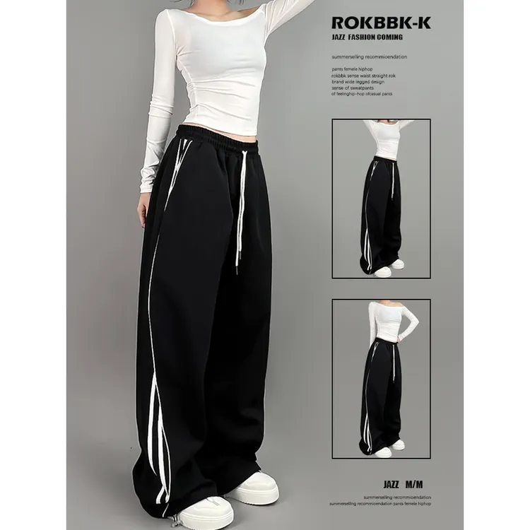 ROKBBK-K/布韩街舞潮牌hiphop宽松运动长裤女爵士嘻哈jazz跳舞潮