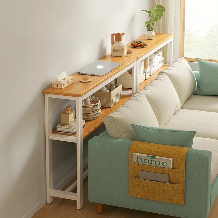 客厅沙发置物架靠墙长条架多层卧室边缝柜床收纳玄关窄架子