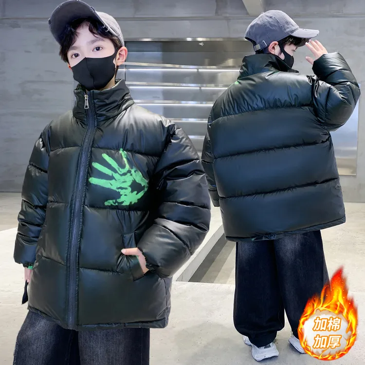 男童冬装变色棉服2026新款中大童立领棉袄冬季男孩保暖加厚棉外套