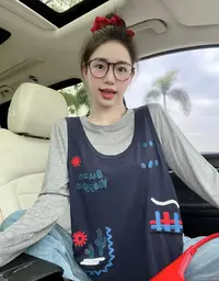 （顽皮仙人掌）韩国代购！长袖T恤女装2025秋季重工刺绣上衣打底6004