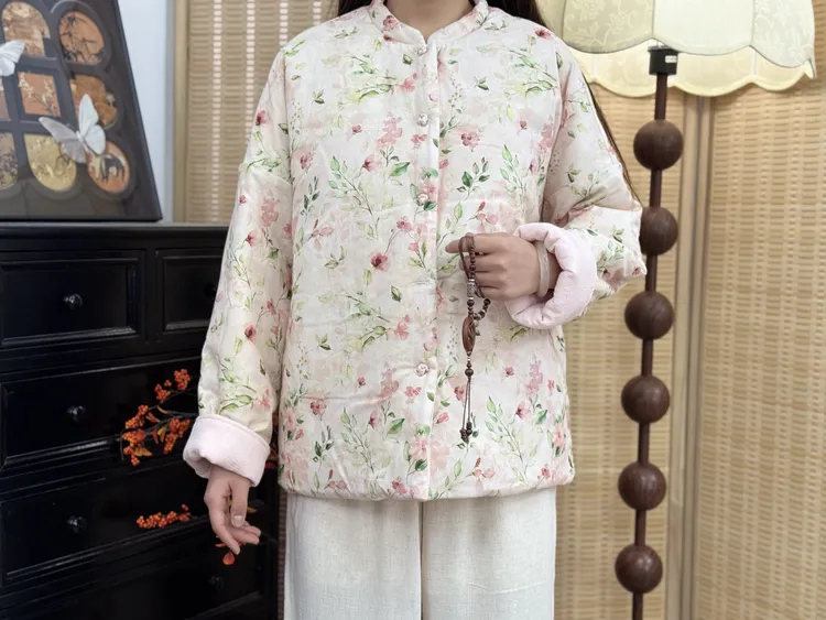2025款新中式秋冬长袖国风棉服（丝绵）