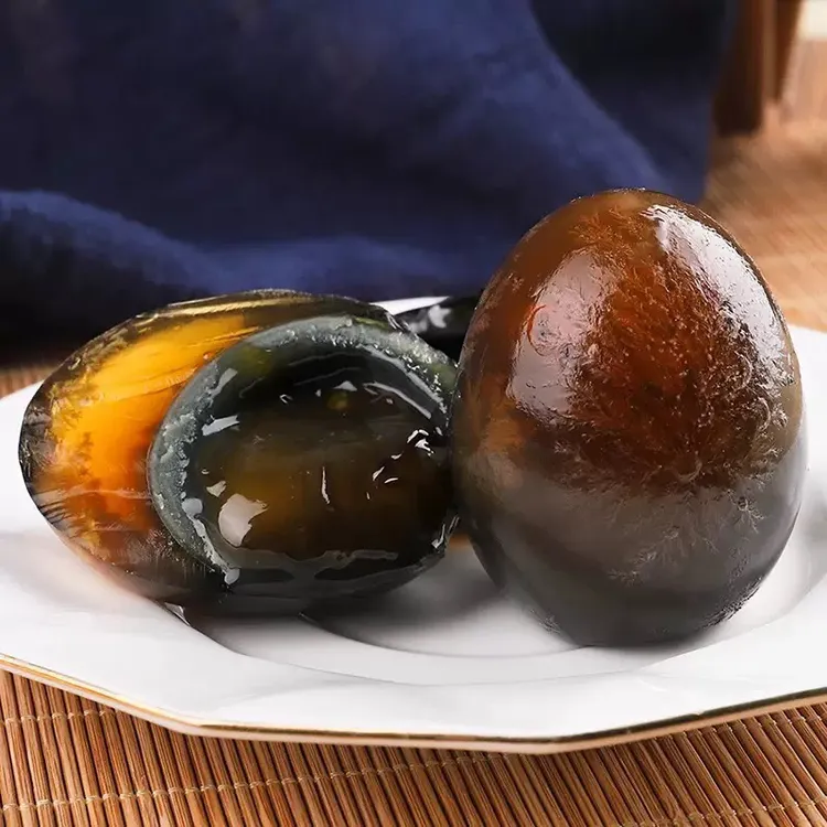 鄱阳湖无铅松花皮蛋溏心蛋农家麻鸭蛋破损包赔中号50-55g共16枚