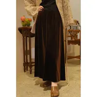 泊风ozen【暮光】设计师改良汉服复古丝绒半身裙