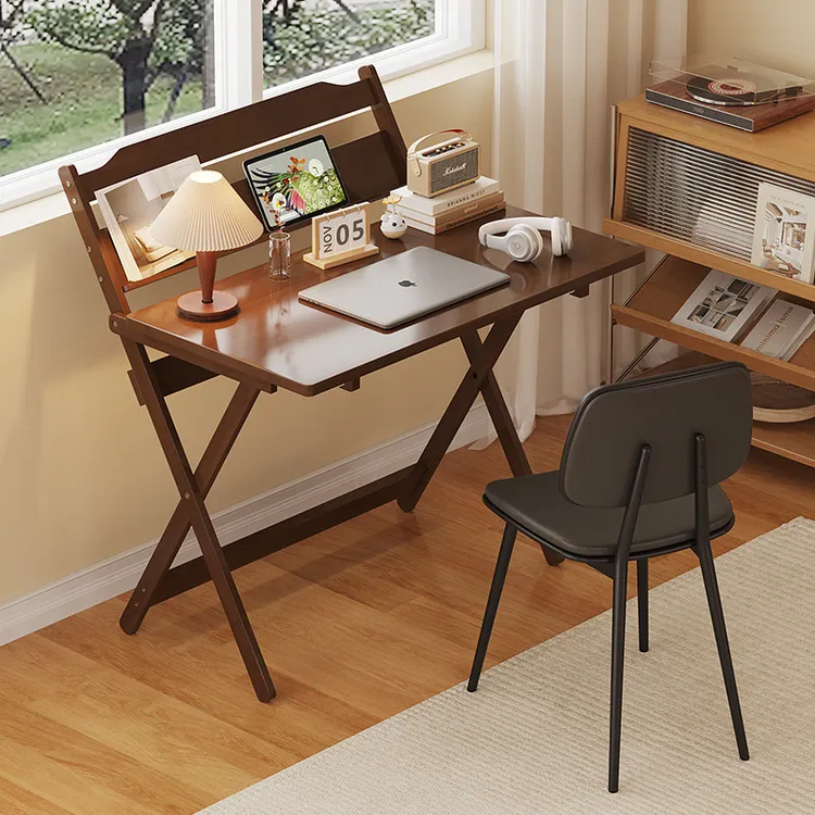 学生书桌优选折叠桌子小学生家用儿童学习桌小户型简易小桌子楠竹