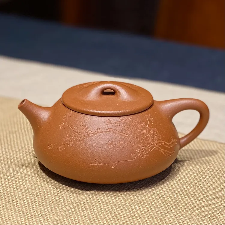 宜兴景舟石瓢壶精工原矿降坡泥220cc宜兴正宗紫砂泡茶壶紫砂壶