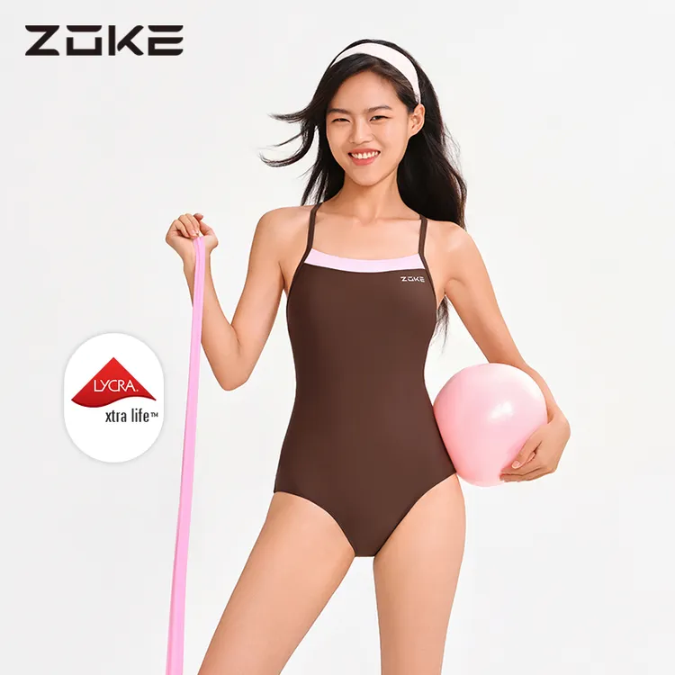洲克zoke竞速泳衣女款游泳馆专用2025新款高级感连体三角游泳衣
