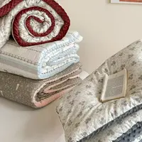 【幻蝶】棉绒床盖同款全棉豆豆被单人双人春秋冬被