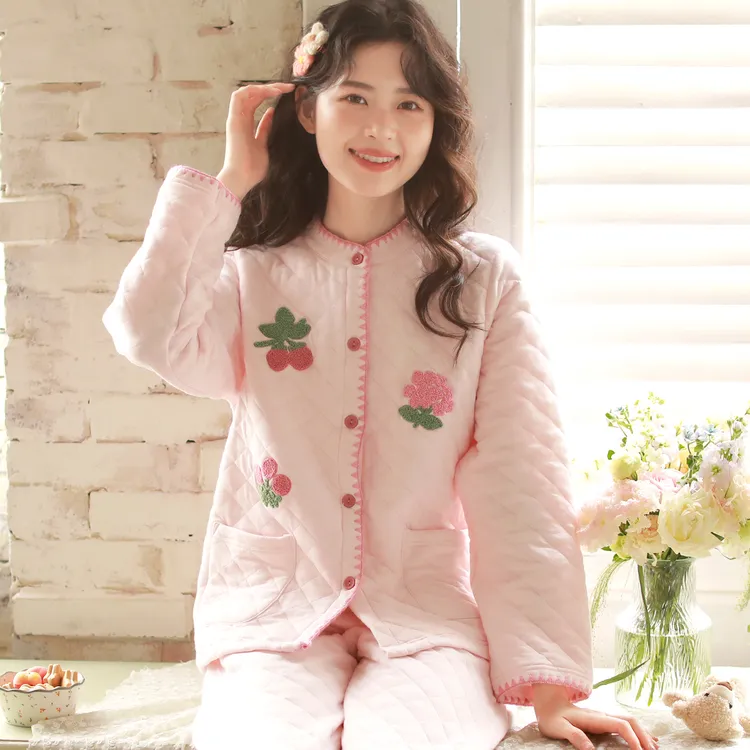 『雪绒花』富朵空气棉月子服秋冬加厚保暖孕妇睡衣产妇喂奶衣家居服