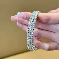 足银手链 999.9足银蹦迪珠记忆弹力爆闪银手链女生生日情人节礼物