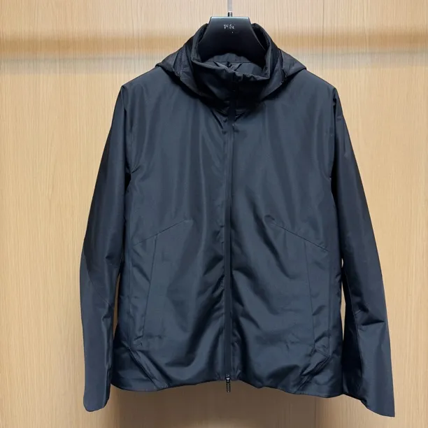 【冲锋衣羽绒服】26939男士户外三防连帽通勤休闲商务白鸭绒外套