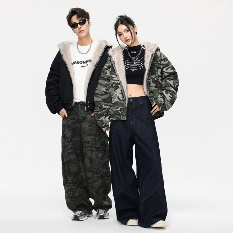 【富富】冬季新款座山雕保暖棉服牛津布耐磨大帽子连帽保暖时尚2519