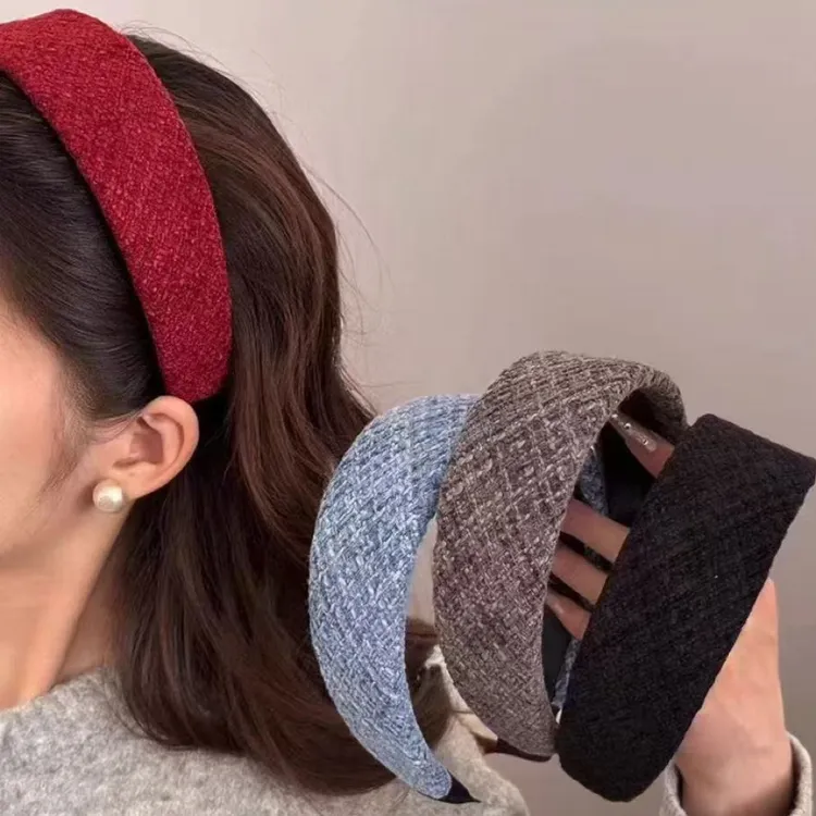 发箍秋冬复古头箍发夹抓夹皮筋网红气质韩版毛绒耳环