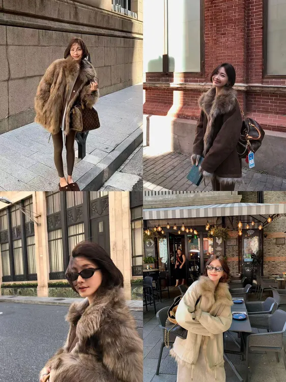 凛冬派克"环保毛内胆两面穿复古派克服巴恩风毛毛外套女1129