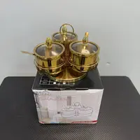 厨房可旋转钛金调料置物架多功能调味盒收纳架子P9