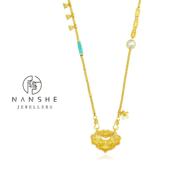 NANHE/南奢 新中式多宝锦鲤锁项链