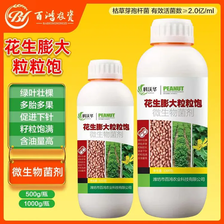 科沃华花生膨壮粒粒饱生根绿叶果多胎多花多花生专用微生物菌剂