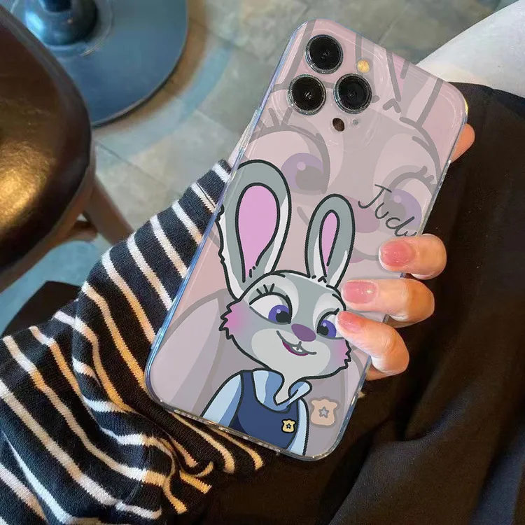 新款创意动画电影疯狂动物城适用苹果17卡通朱迪狐尼克情侣手机壳