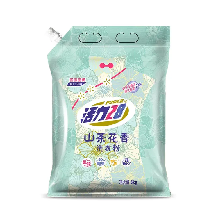 活力28山茶花洗衣粉5kg袋装去污留香花香家用家庭量贩装