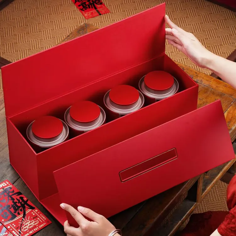 【半斤多】红茶正山小种红色竹节手提礼盒中秋茶叶好礼送礼