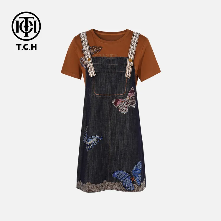 TCH私服烫钻工艺新时尚淑女百搭新潮流套装女T75B07E5093轻奢tch