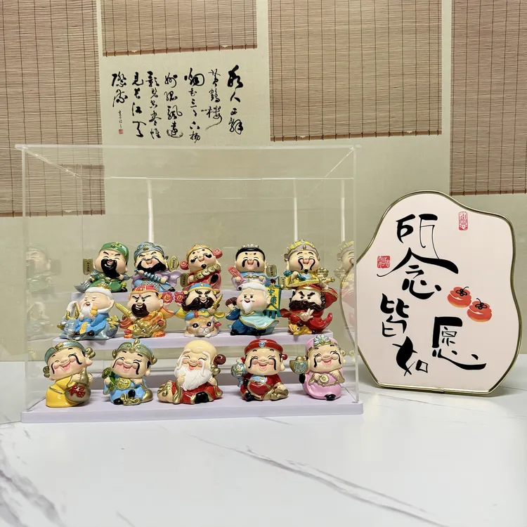 五路五福财神爷摆件玄关电视柜办公室装饰品福禄寿喜乔迁送人礼品