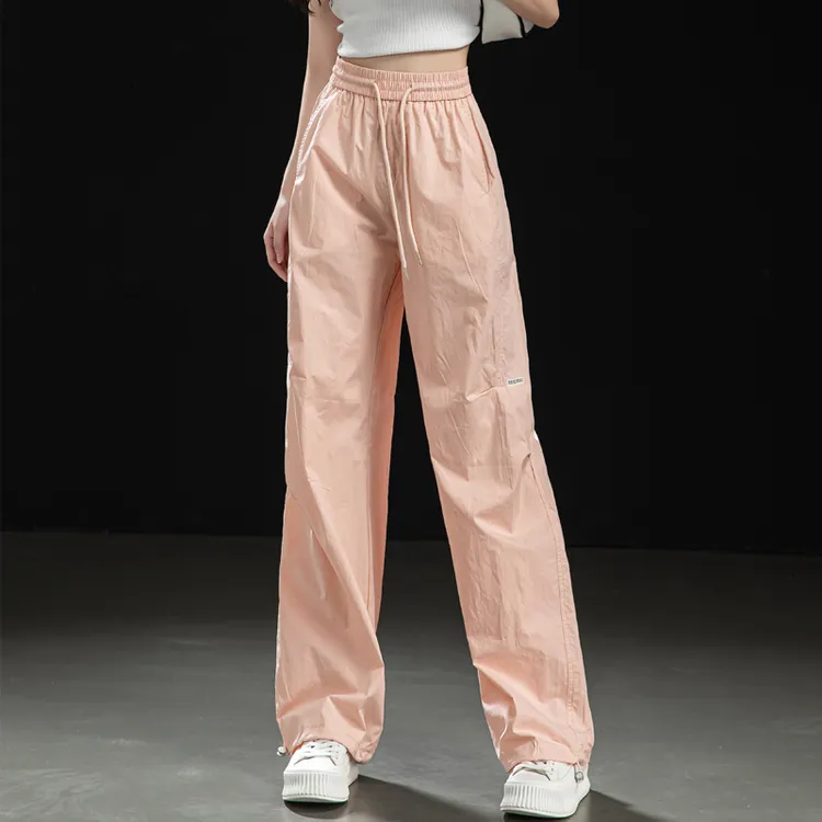 纯棉女裤2025新款夏天薄款高端工装裤女休闲窄版直筒裤阔腿裤