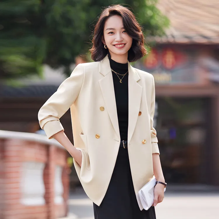 X9330休闲女西装高级感2024新款春秋职业正装气质时尚小个子外套