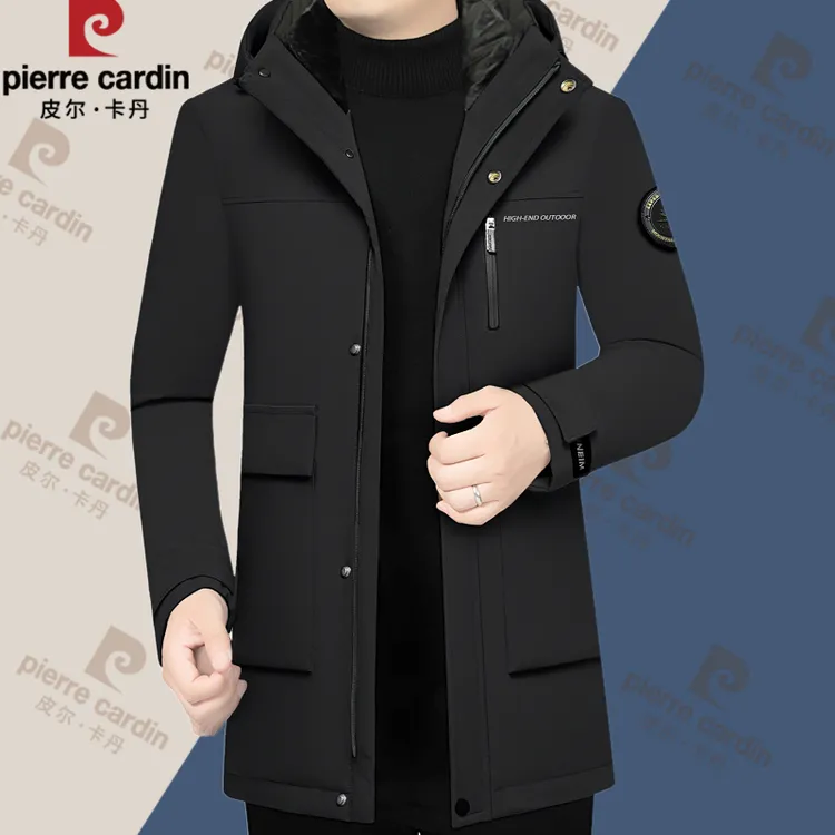 皮尔卡丹高档男士棉服外套金丝绒脱卸内胆2025新款中年休闲爸爸装