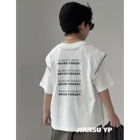 儿童T恤童装打底衫夏装2025新款男女童上衣印花时尚圆领套头短袖