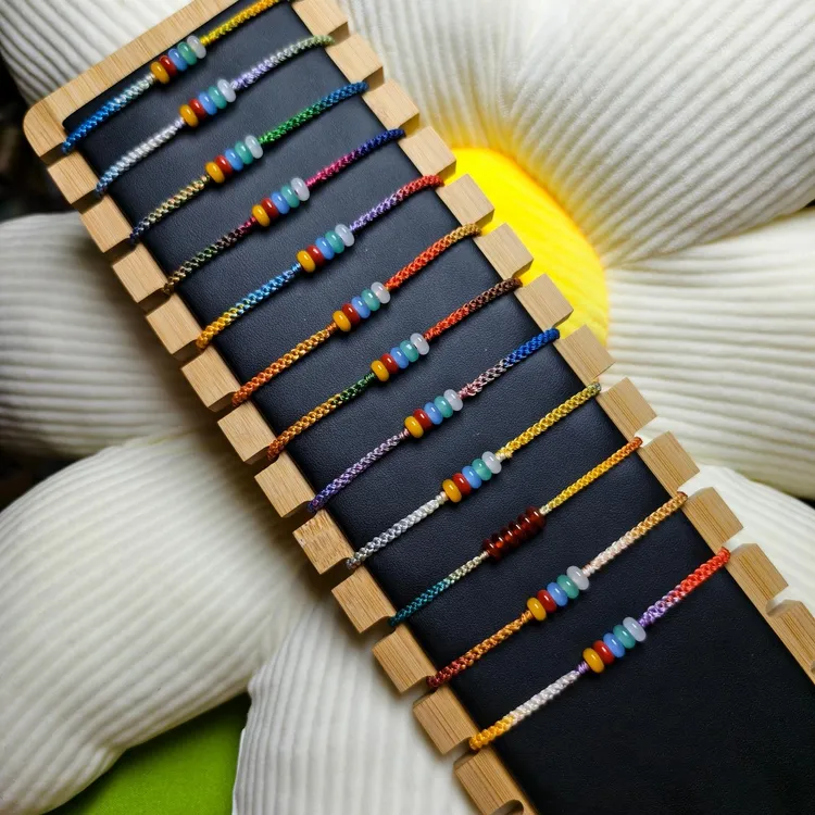 3x6mm隔片算盘琉璃编织diy散珠手工串珠手链编绳