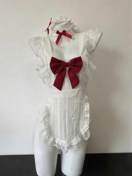 “甜心女仆”小厨娘性感内衣女佣COS睡衣床上擦边禁欲蕾丝制服诱惑