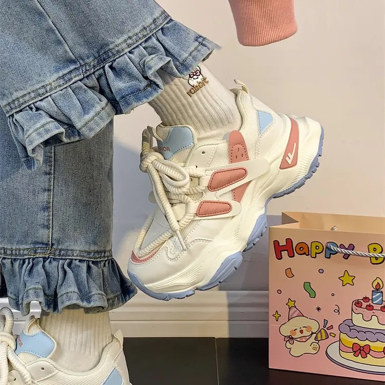回力女鞋厚底老爹鞋春季新款百搭休闲鞋2025爆款学生运动小白鞋子