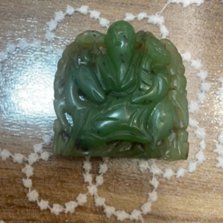 和田碧玉福禄寿老挂件