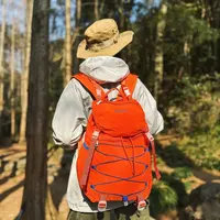 新款户外登山包抽绳大容量旅行双肩包轻便露营徒步运动背包【ZL】