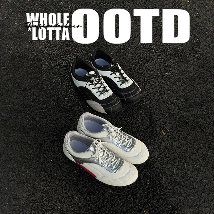 AOYO休闲运动鞋男士百搭黑色潮鞋透气复古潮流低帮经典拼色德训鞋