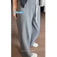 SANMI/叁米 拼色松紧腰香蕉弯刀裤  H544