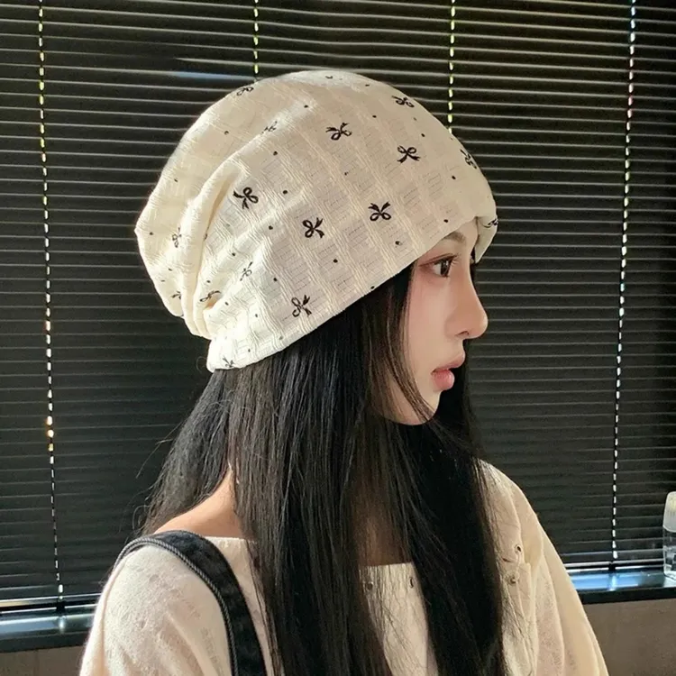 月子帽春秋产妇帽亲肤网孔透气夏季包头孕妇套头帽产后堆堆帽gh