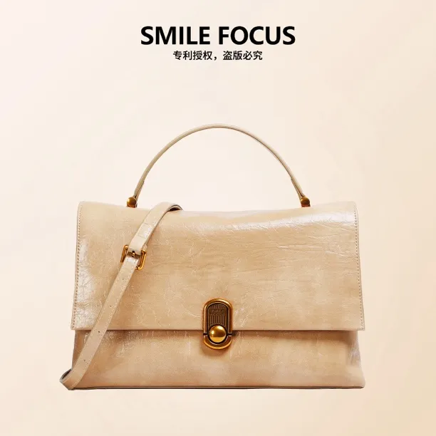 SMILE FOCUS/新品高端百搭复古气质休闲手提包斜挎包送女友（3467）