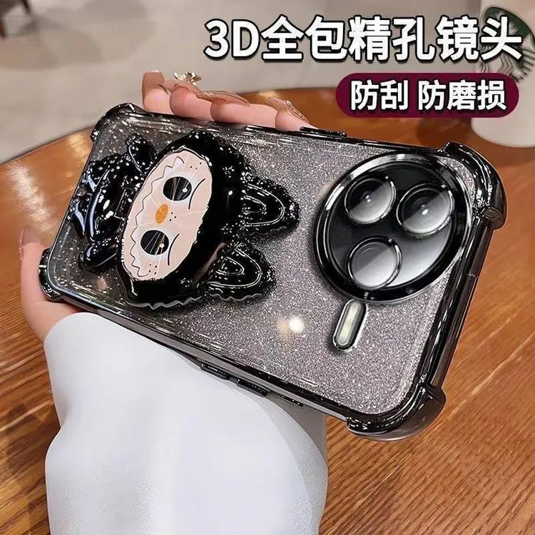 适用红米K80PRo拉布布手机壳K80/70/60补妆镜支架真K70Pr拉布布壳