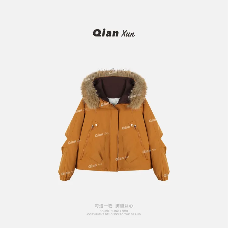 【千寻严选】秋冬时尚休闲百搭洋气小众减龄设计感外套QXD5YRF5533A