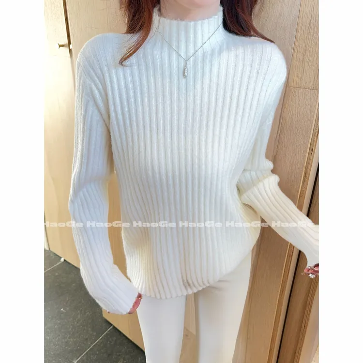 浩哥严选●毛衣预HGQ5MY4842A高领毛衣显瘦秋冬套头加厚百搭女士款