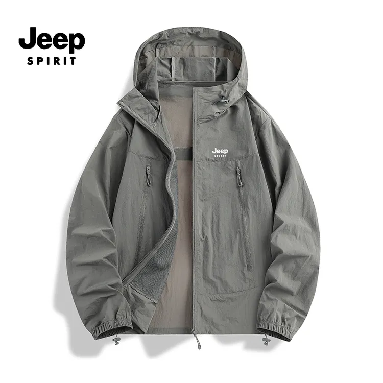 吉普冰丝防晒衣2025新款夏季户外薄款冲锋衣防晒服外套