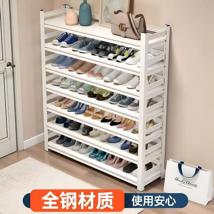 钢制鞋架铁艺货架门口家用简易收纳神器入户多层专用储物柜鞋架子